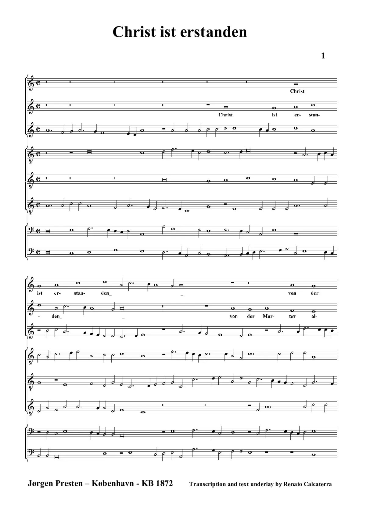 Christ ist erstanden a 8 - Page 1