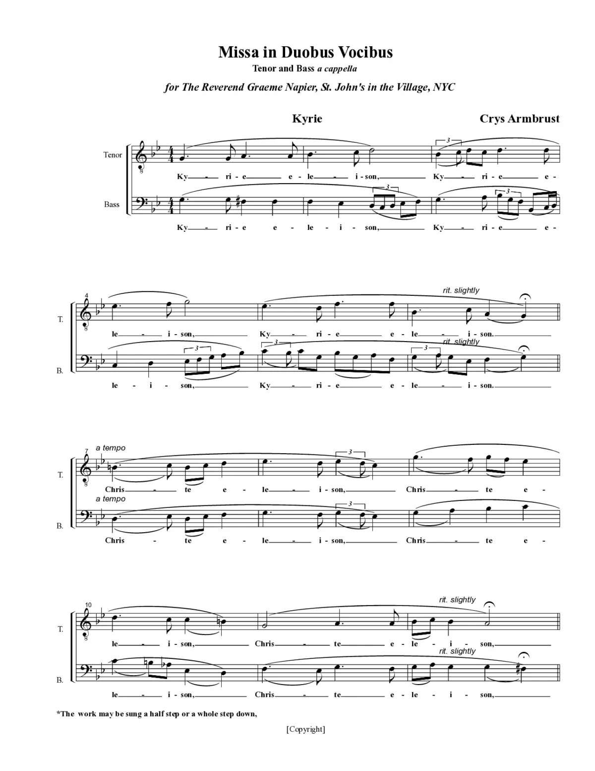 Missa in Duobus Vocibus - Page 1