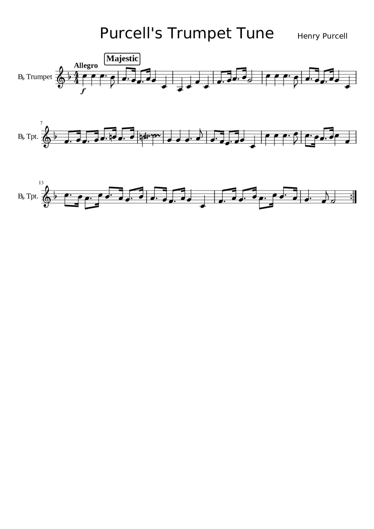 Trumpet Tune - Page 1