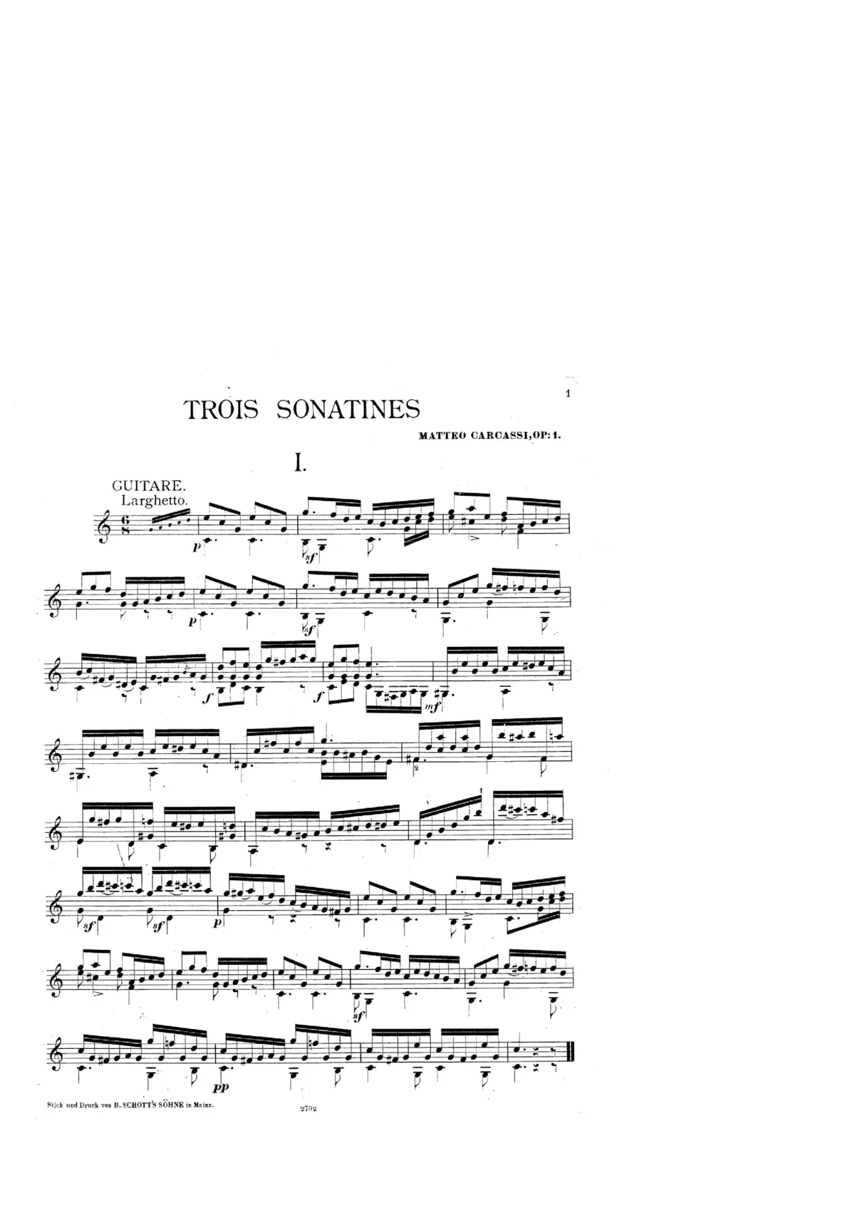 Trois Sonatines, Op.1 - Page 1