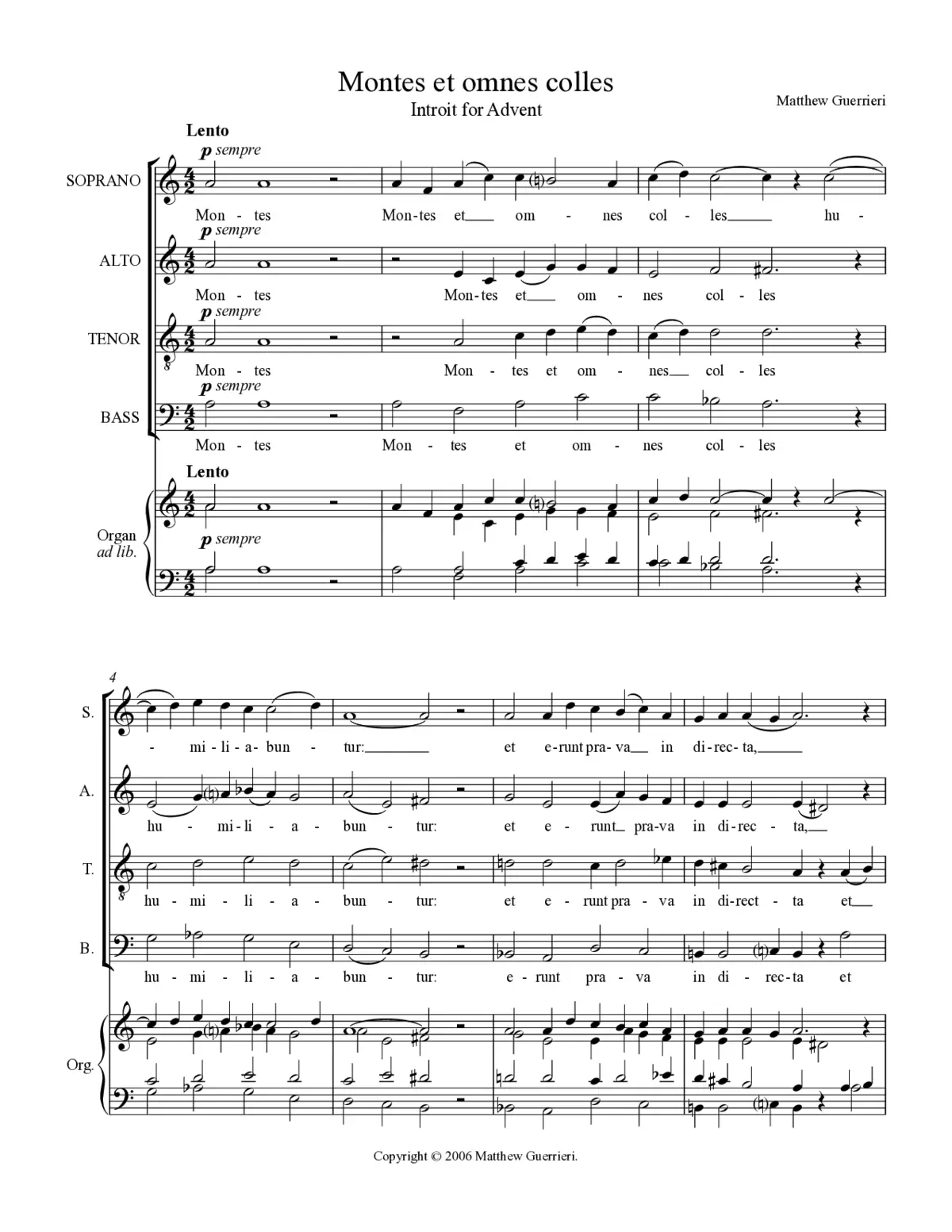 Montes et omnes colles - Page 1