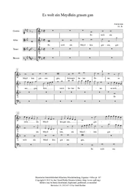 Es wolt ein Meydlein grasen gan