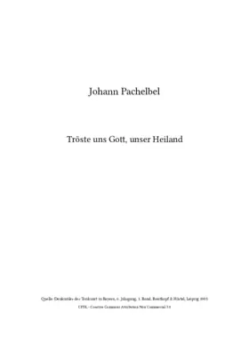 Tröste uns Gott, unser Heiland