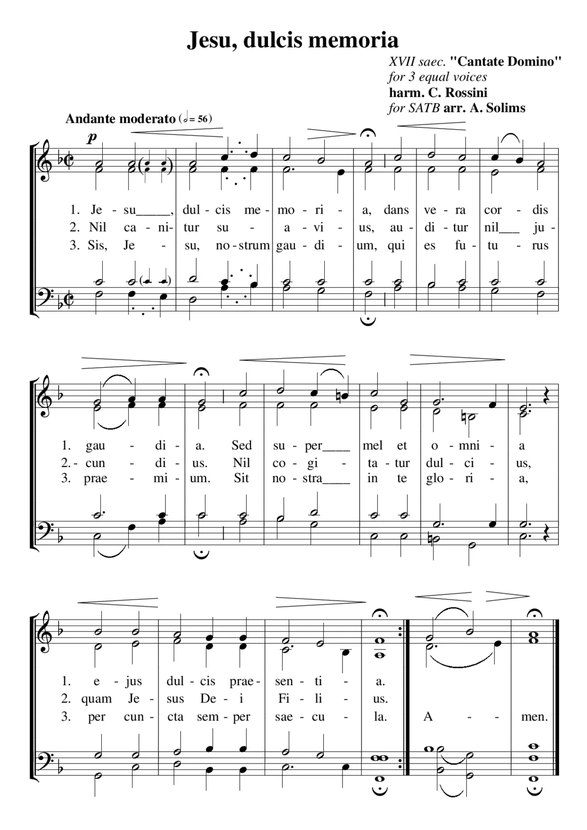 Jesu, dulcis memoria - Page 1