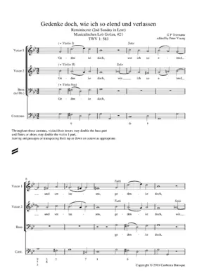 Gedenke doch, wie ich so elend und verlassen, TWV 1:583