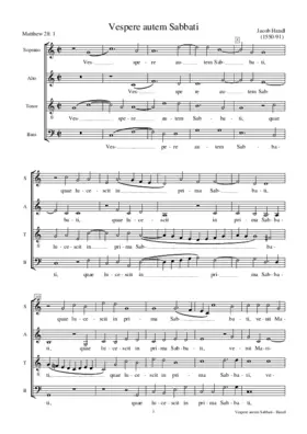 Vespere autem Sabbati