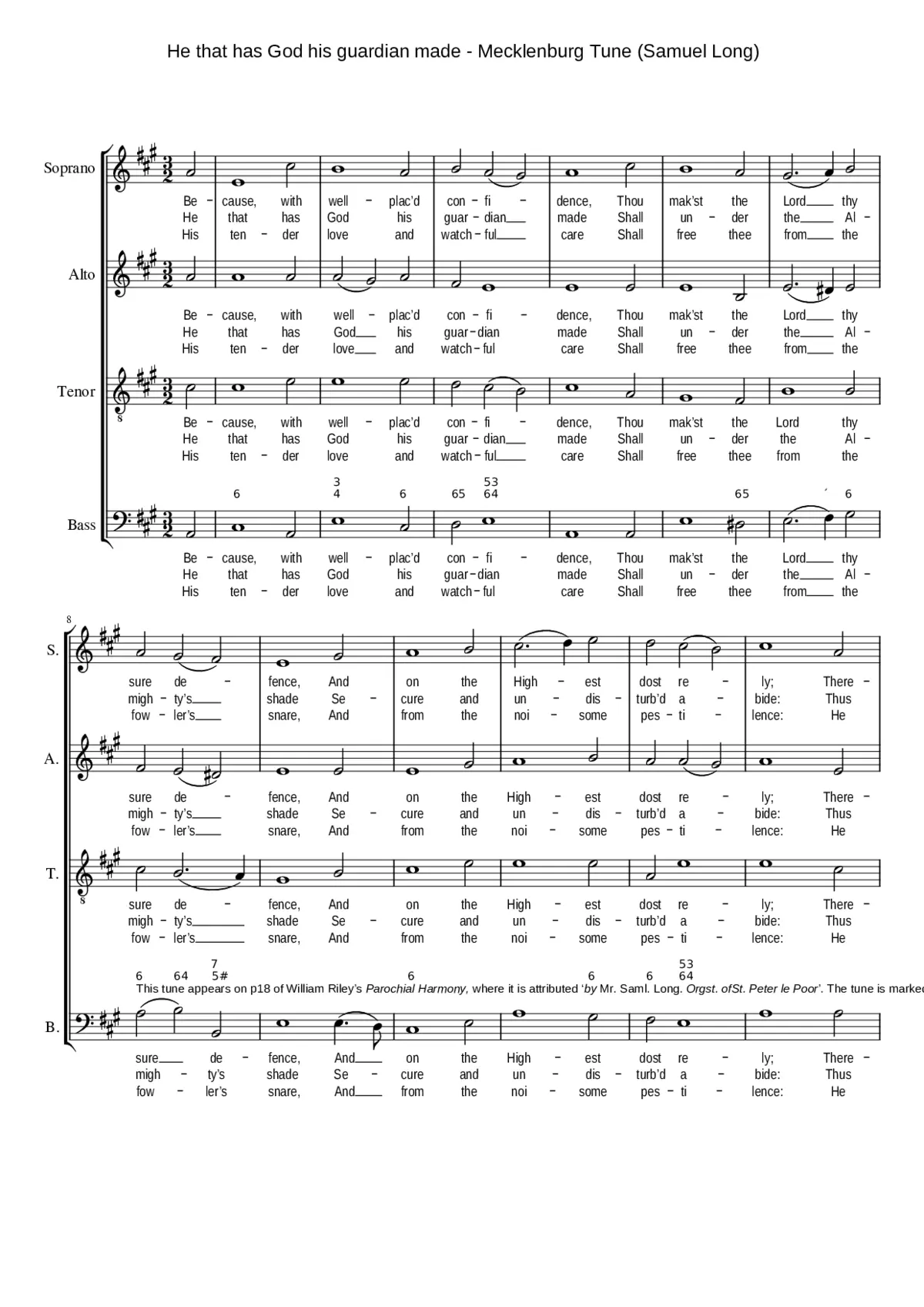 He that has God his guardian made - Page 1