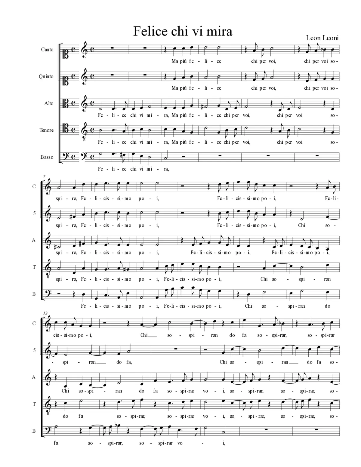 Felice chi vi mira - Page 1