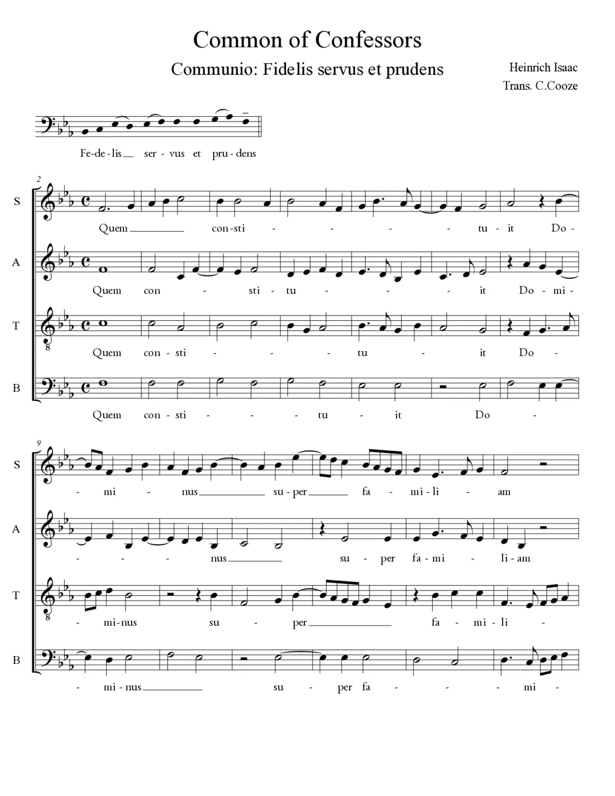 Fidelis servus et prudens - Page 1