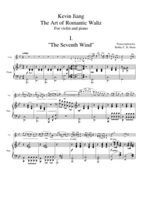 Original arrangement Kevin Jiang's waltzes for violin and piano