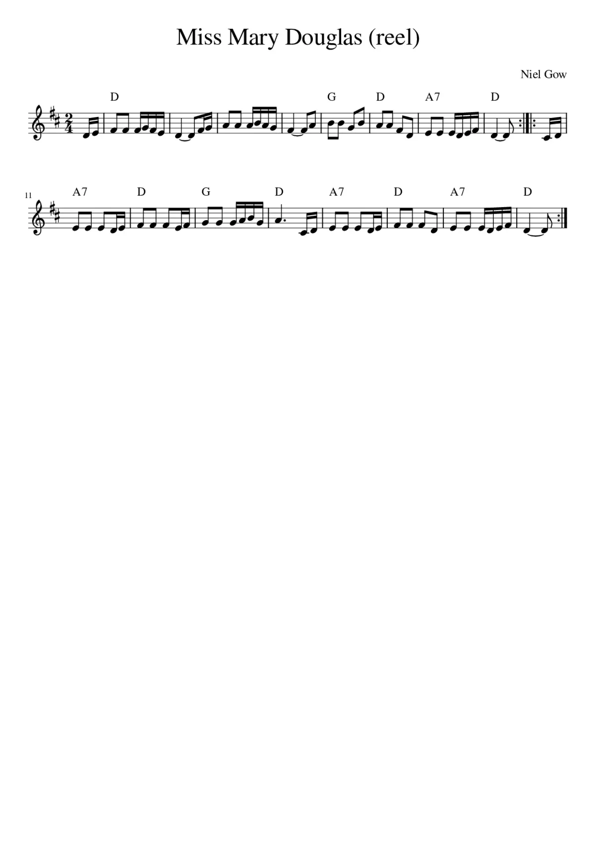 Miss Mary Douglas (reel) - Page 1