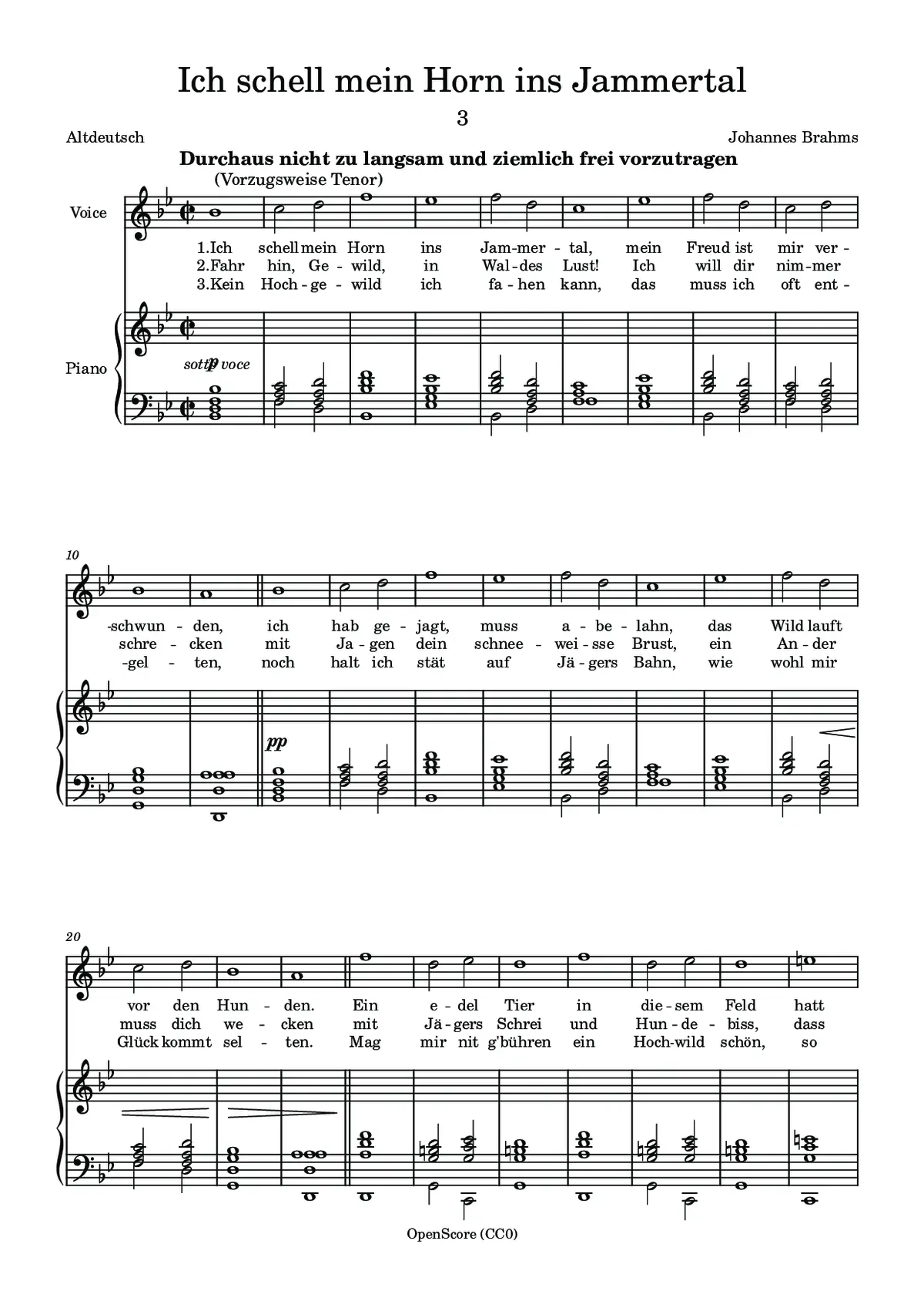 Ich schell mein Horn ins Jammertal - Page 1