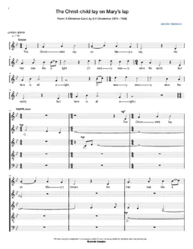 The Christ-child lay on Mary's lap