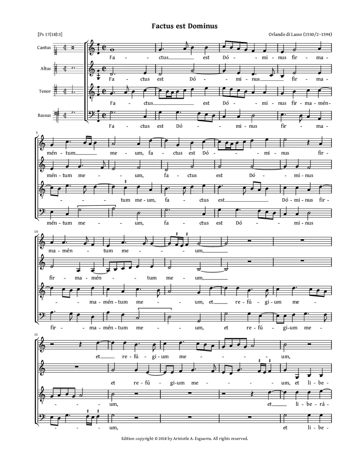 Factus est Dominus firmamentum - Page 1