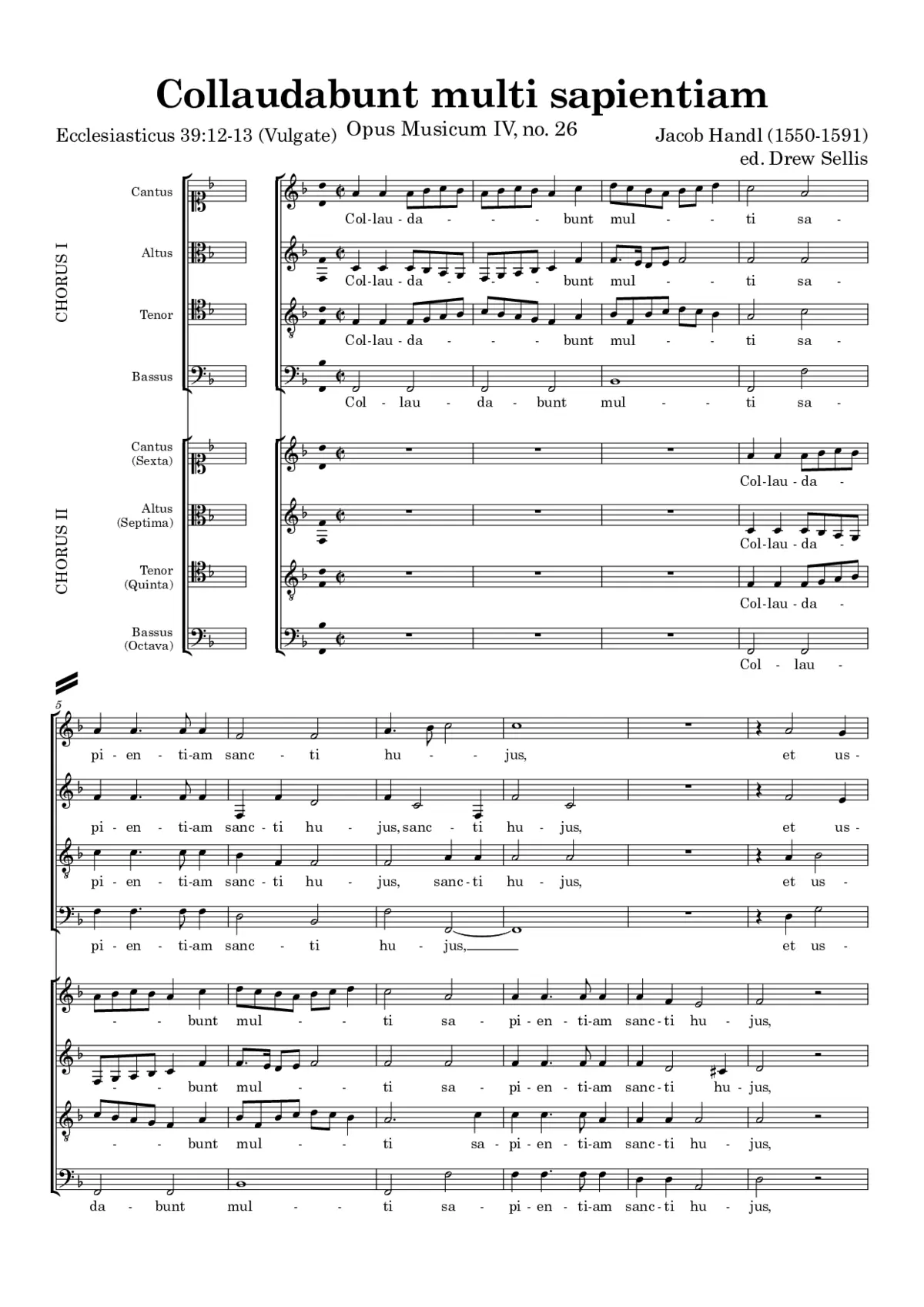 Collaudabunt multi sapientiam - Page 1