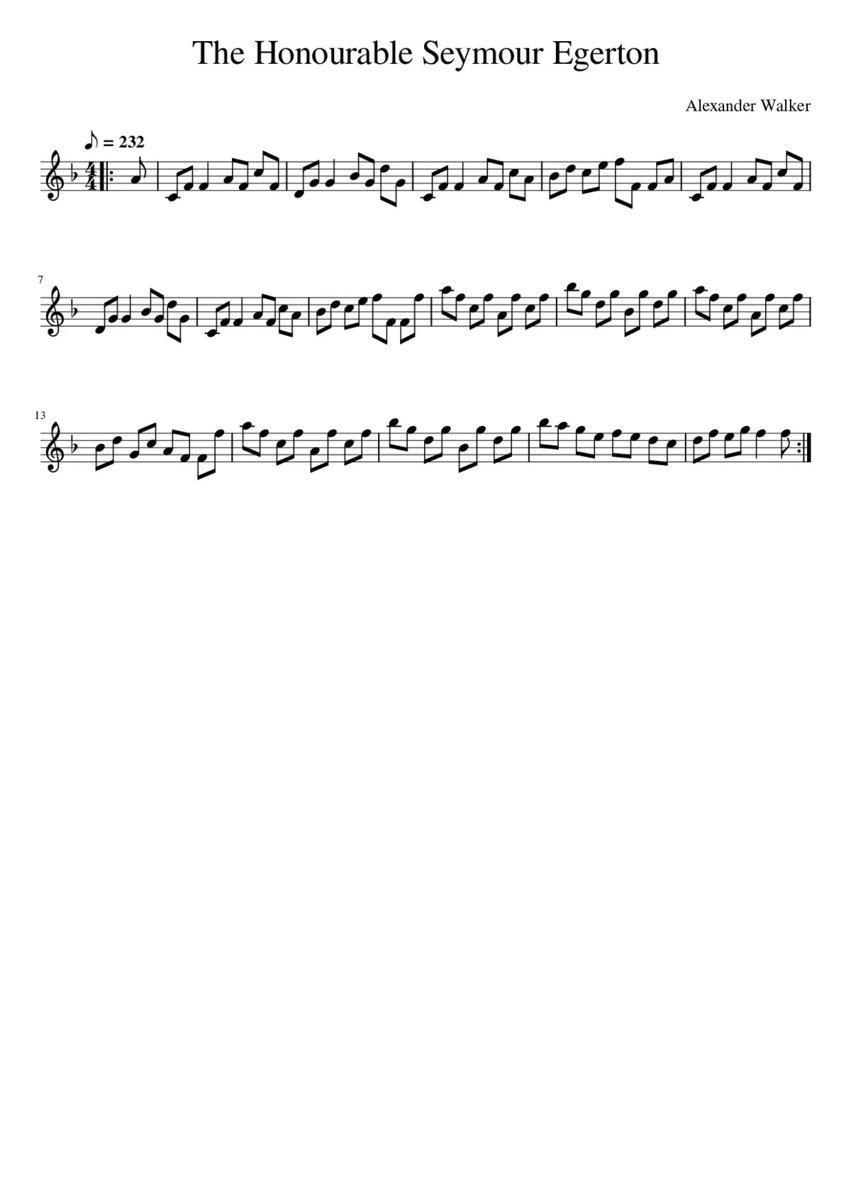 The Honourable Seymour Egerton - Page 1