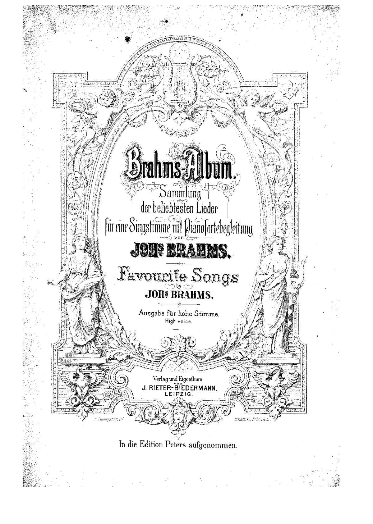 English and German Songs, Selections - Page 1