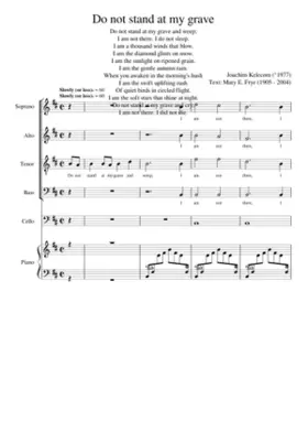 Do not stand at my grave