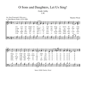 O sons and daughters, let us sing!