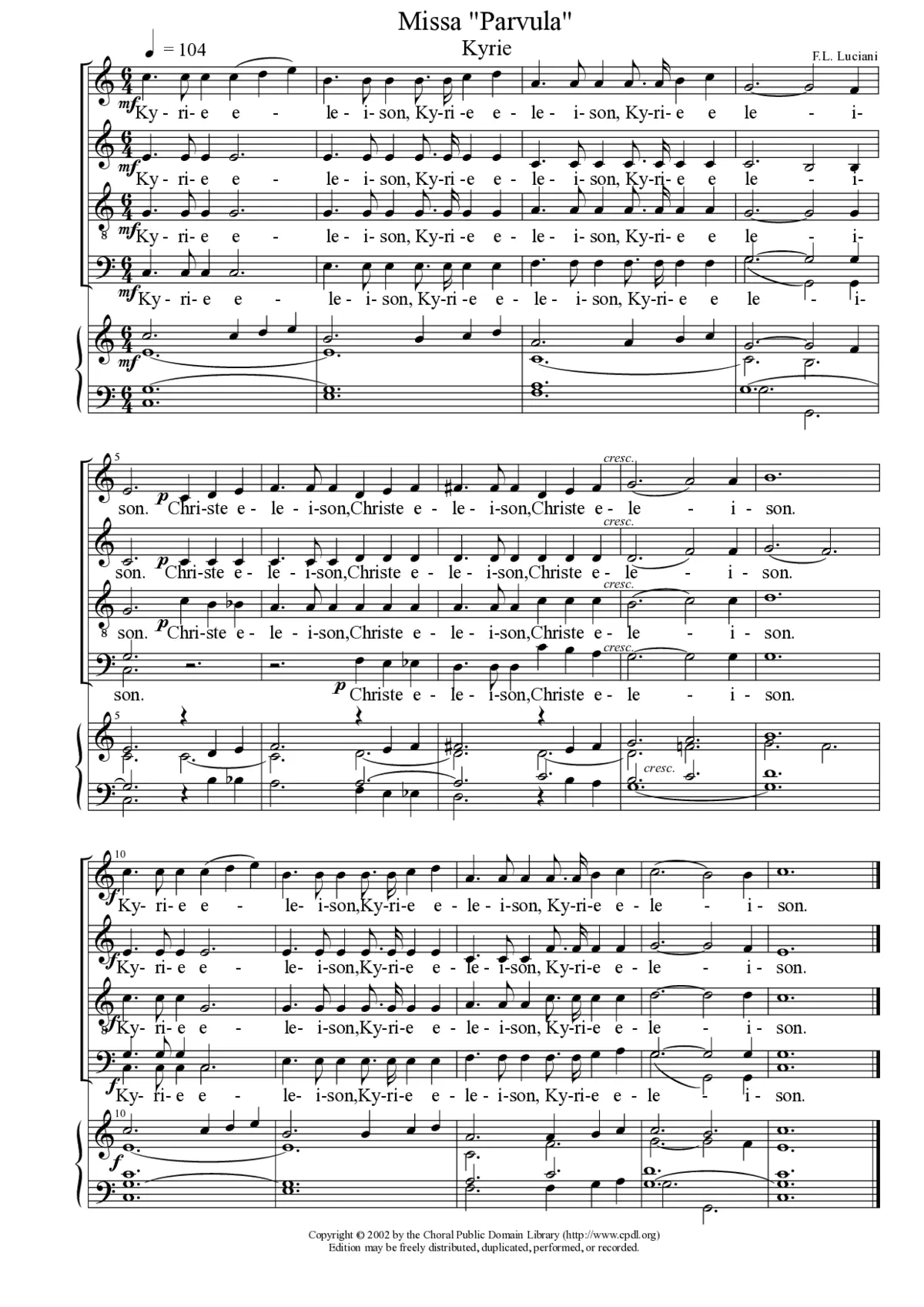 Missa 'Parvula' - Page 1