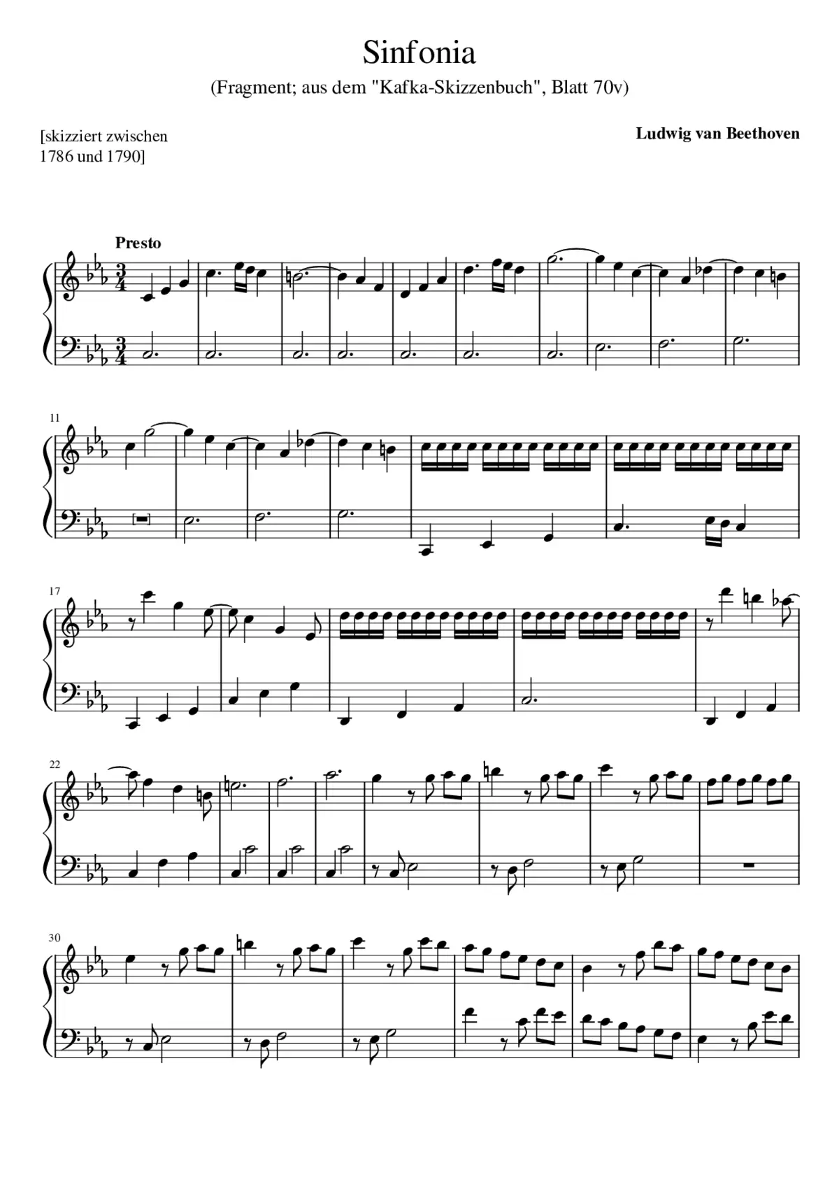 Symphony in C minor - Page 1
