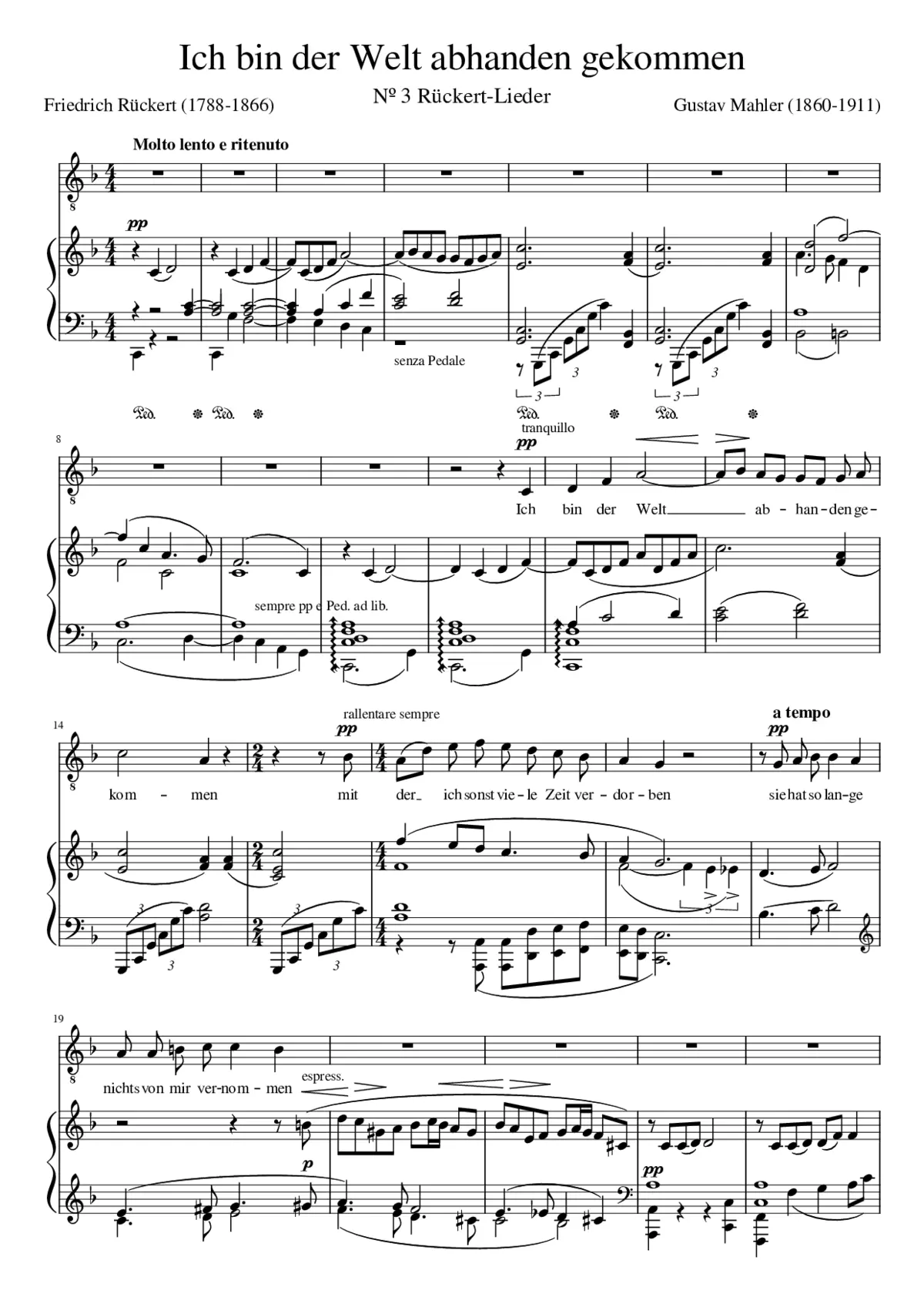 Rückert Lieder - Page 1