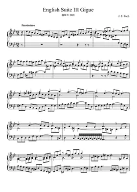 English Suite No.3 in G minor BWV 808