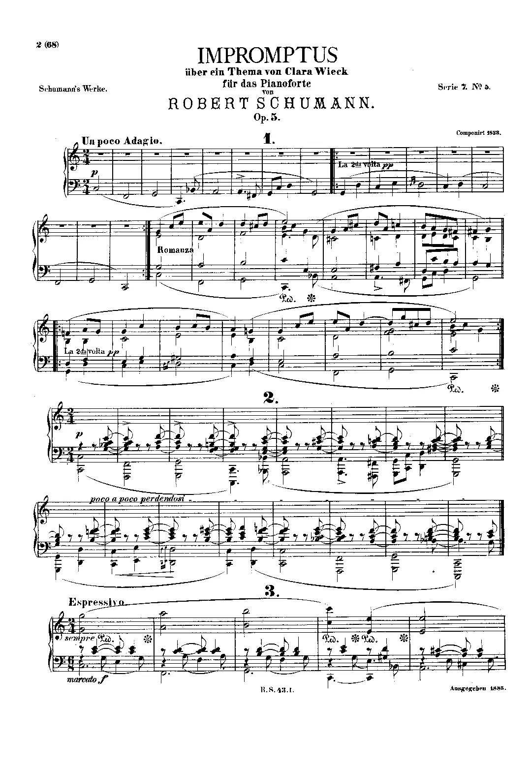 Impromptus on a Theme of Clara Wieck - Page 1
