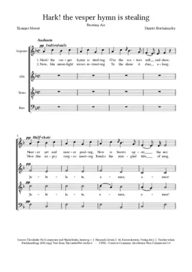 Hark! the vesper hymn / Horch, die Wellen