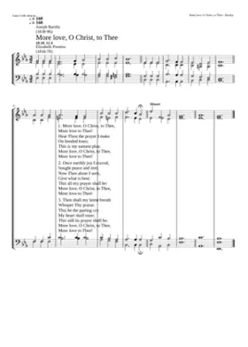 More love O Christ to Thee