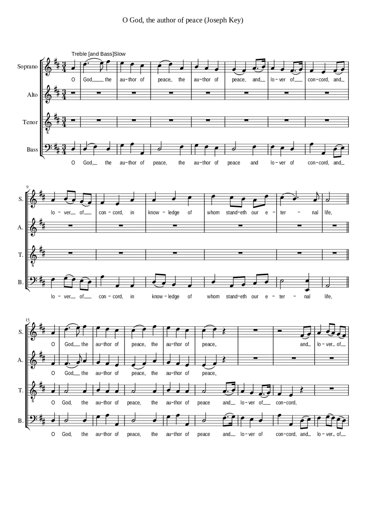 O God the author of peace - Page 1