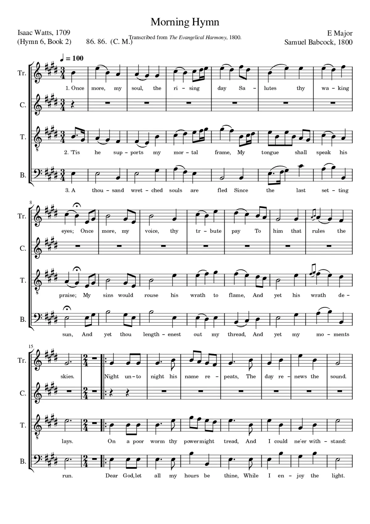 Morning Hymn - Page 1
