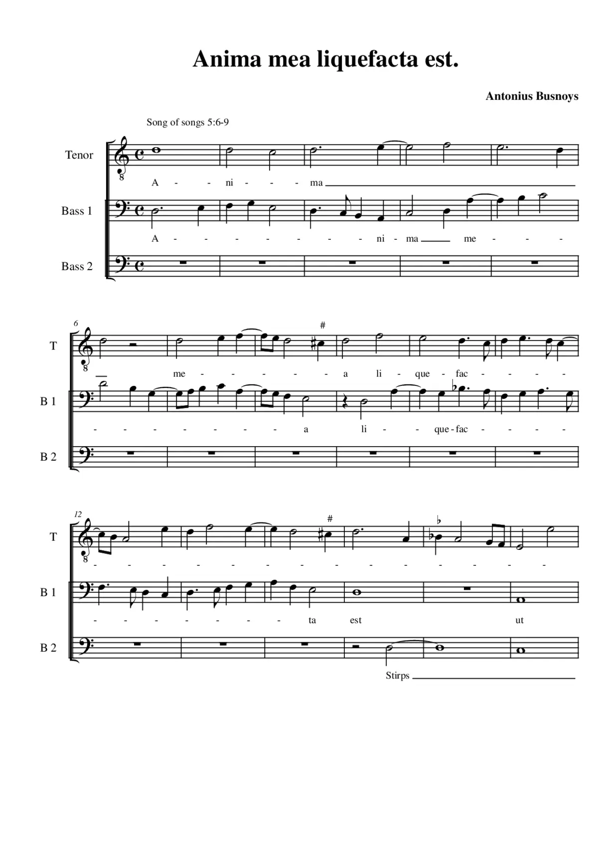 Anima mea liquefacta est - Page 1