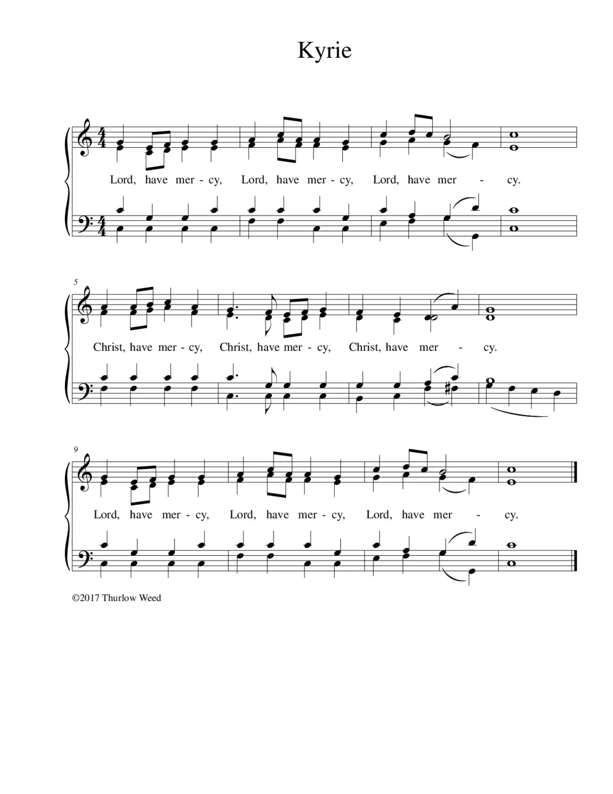 Communion Service in C - Page 1