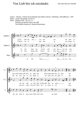 Von Lieb bin ich entzündet