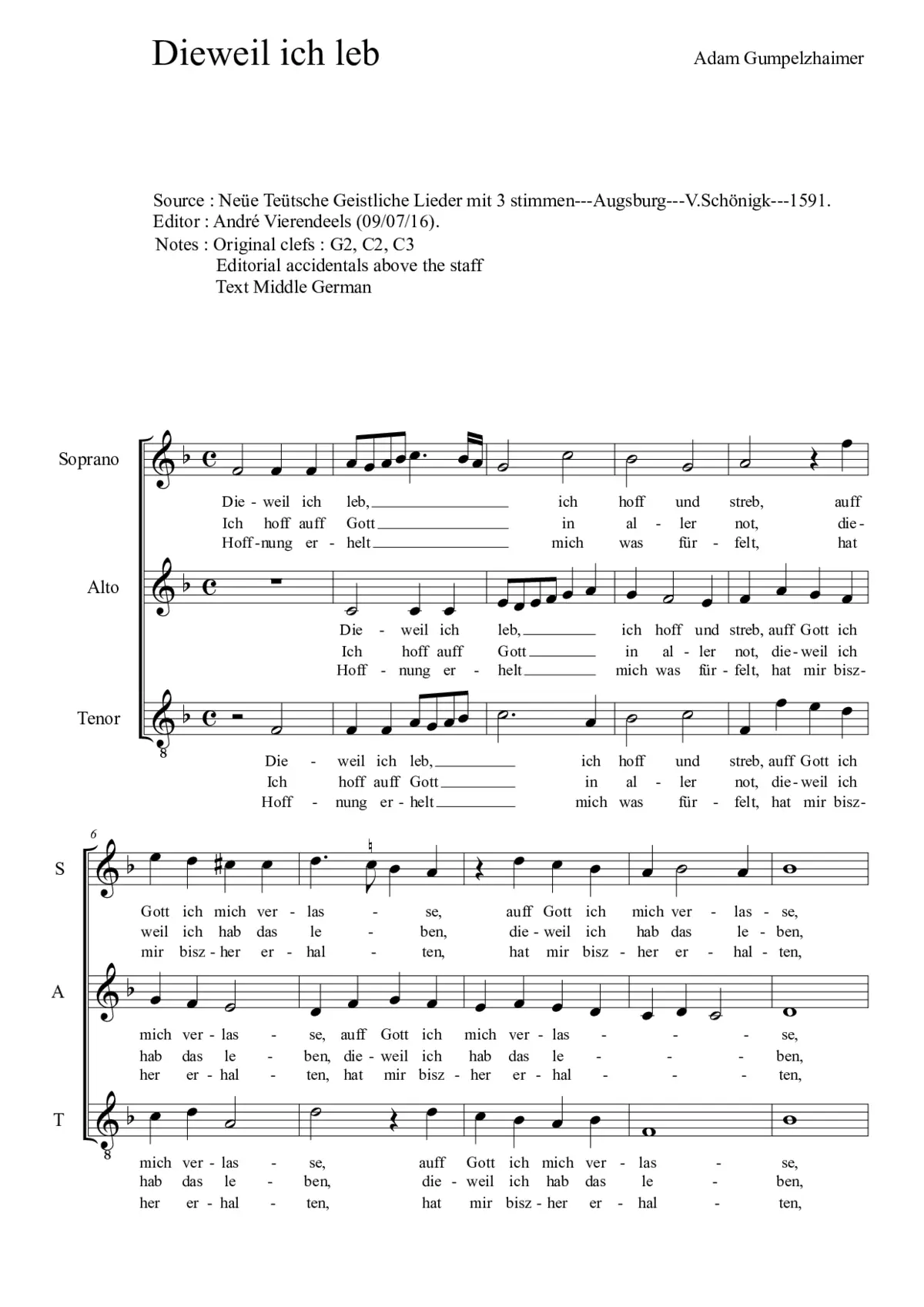 Dieweil ich leb - Page 1