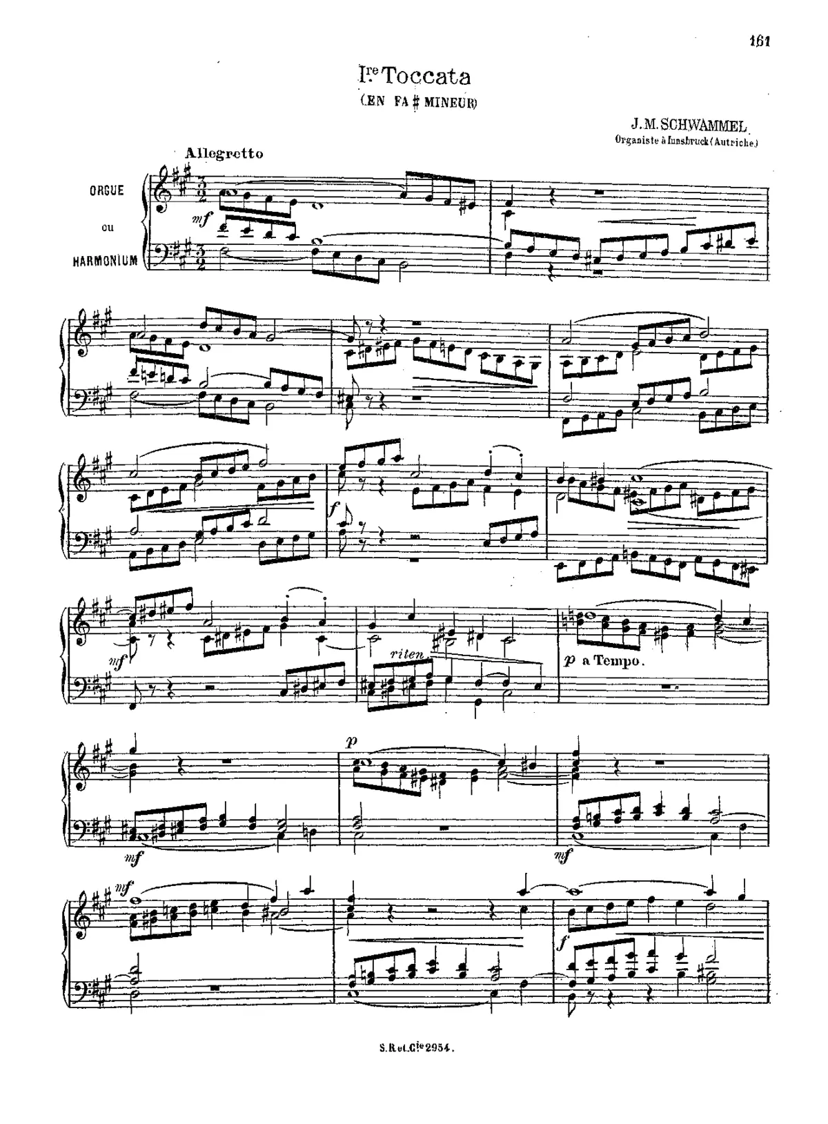 2 Toccatas for organ - Page 1
