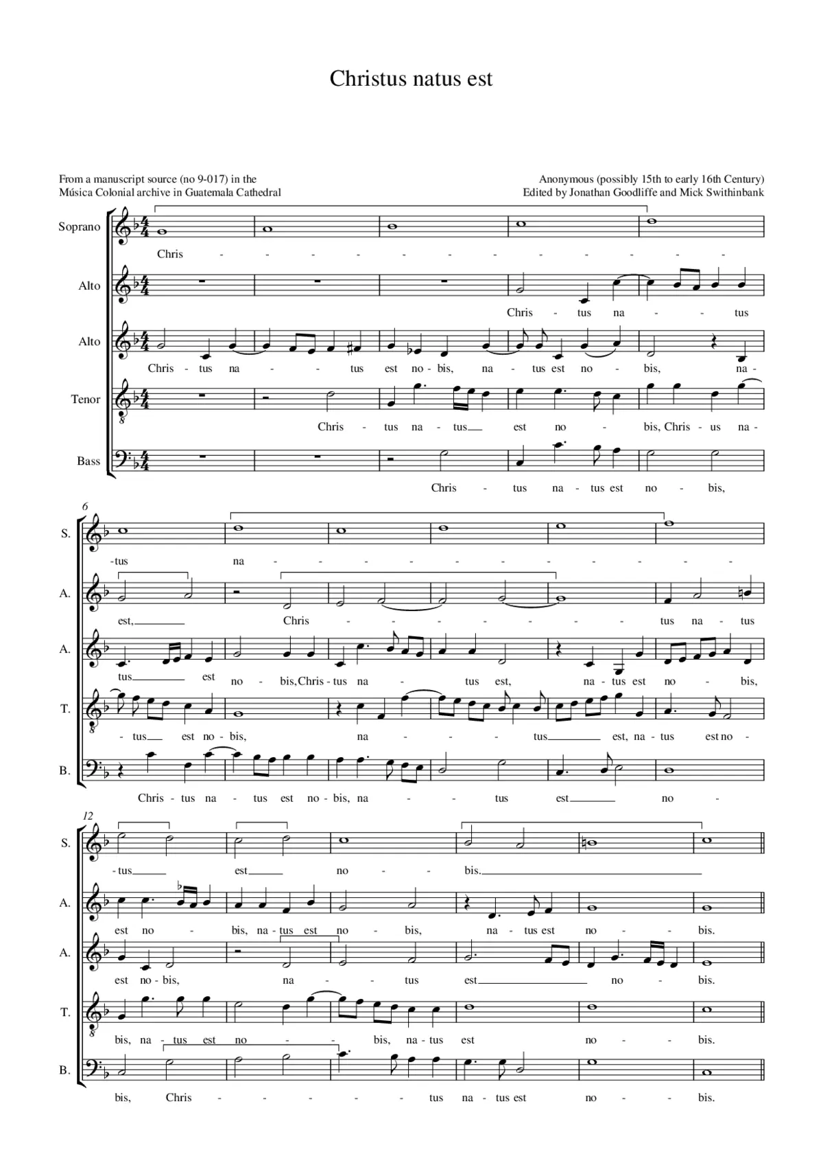 Christus natus est nobis II - Page 1