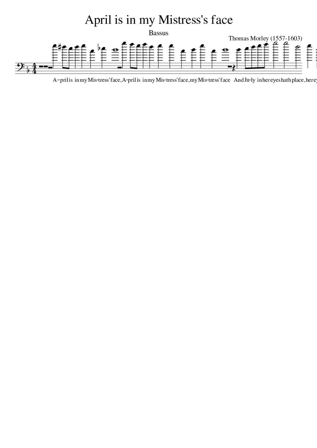 April is in my Mistress's face - Page 1