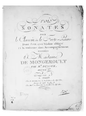 3 Sonatas for Keyboard with Violin