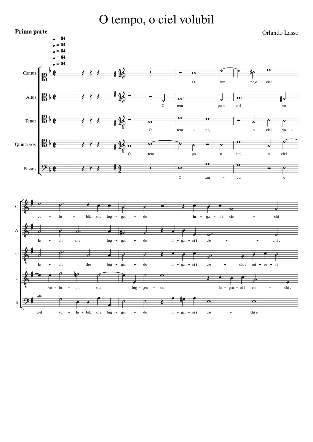 O tempo o ciel volubil - Page 1