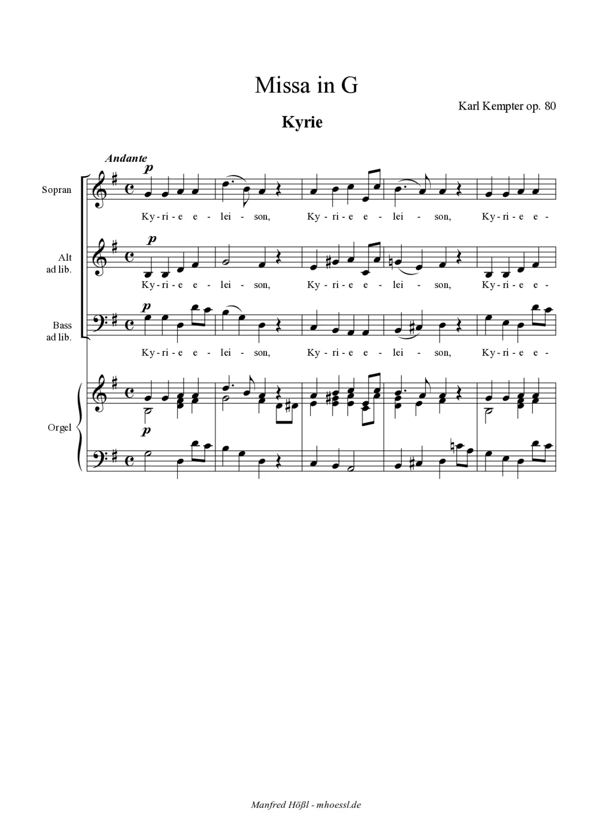 Missa in G - Page 1