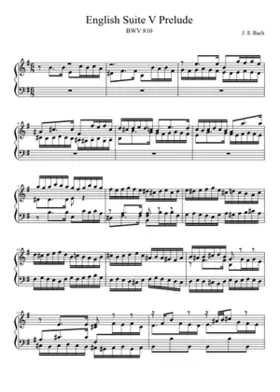 English Suite No.5 in E minor BWV 810