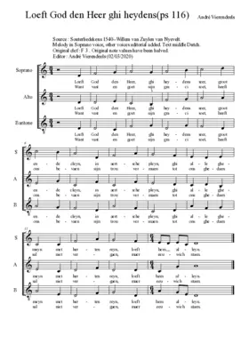 Loeft God den Heer ghi heydens