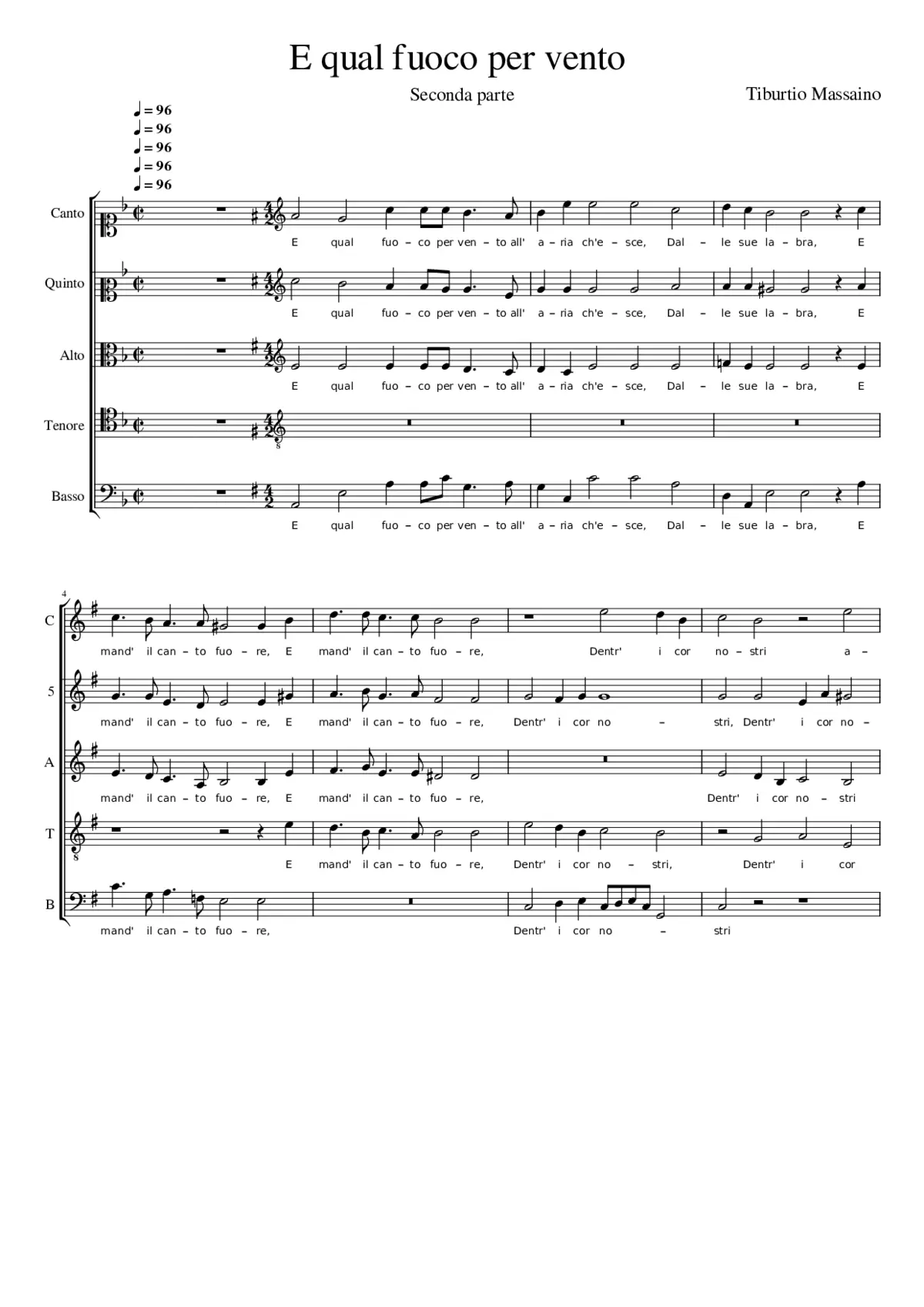 E qual fuoco per vento - Page 1