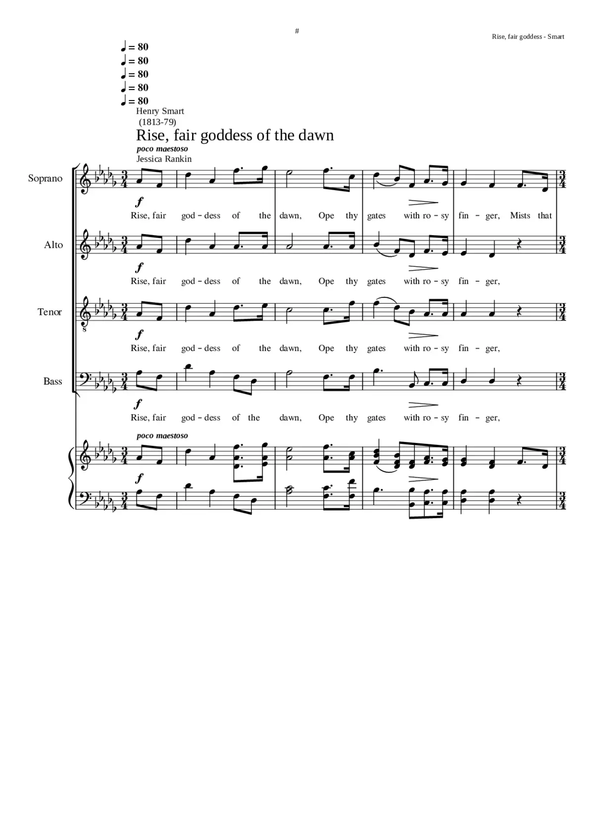 Rise fair goddess of the dawn - Page 1