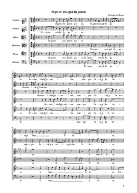 Signor cui già fu poco