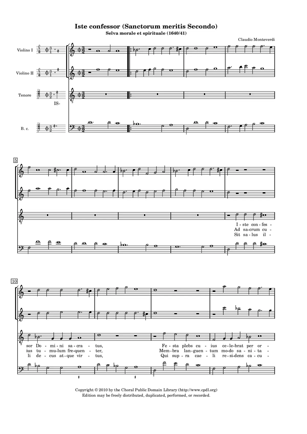 Iste confessor I - Page 1