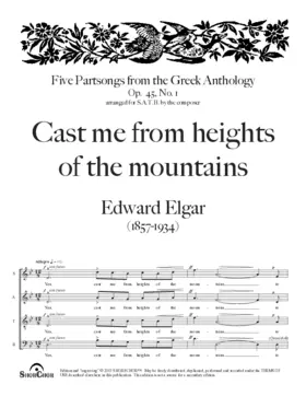 Yea, cast me from heights of the mountains op.45.1