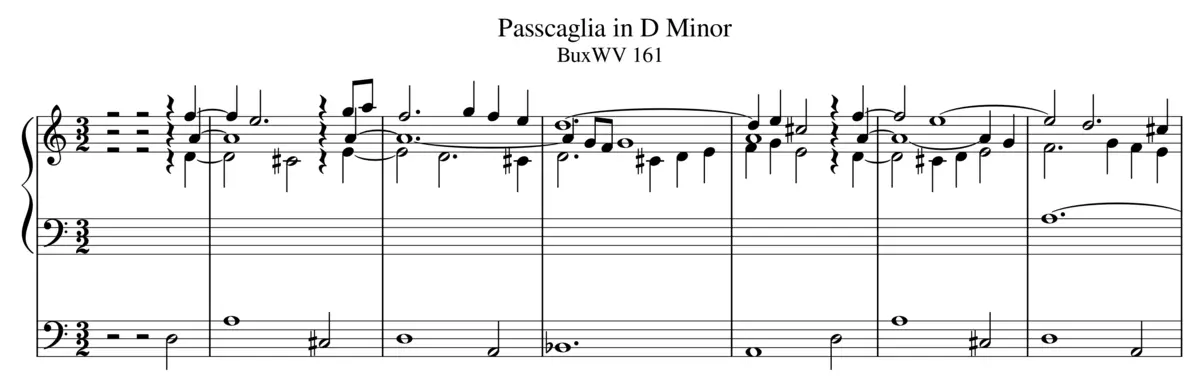 Passacaglia in D minor BuxWV 161 - Page 1